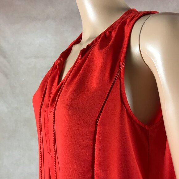 COLLECTIVE CONCEPTS Tassel Tie Sleeveless Wear to Work Top SMALL - Picture 6 of 8